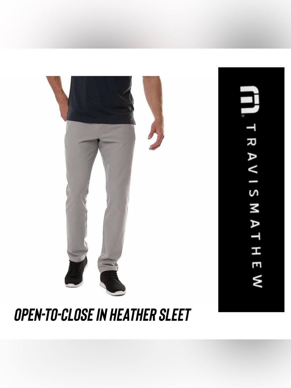Travis Mathew | Open to Close Men’s Pants | 33 x 32 | Heather Sleet